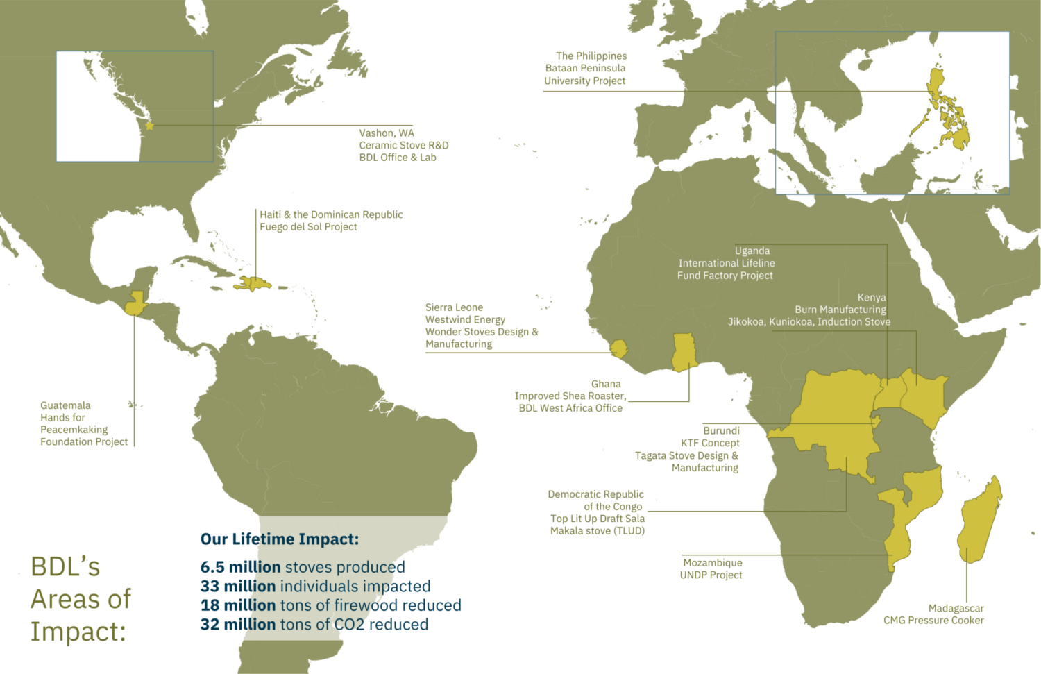BDL Impact Map Graphic 2025 impact numbers 1